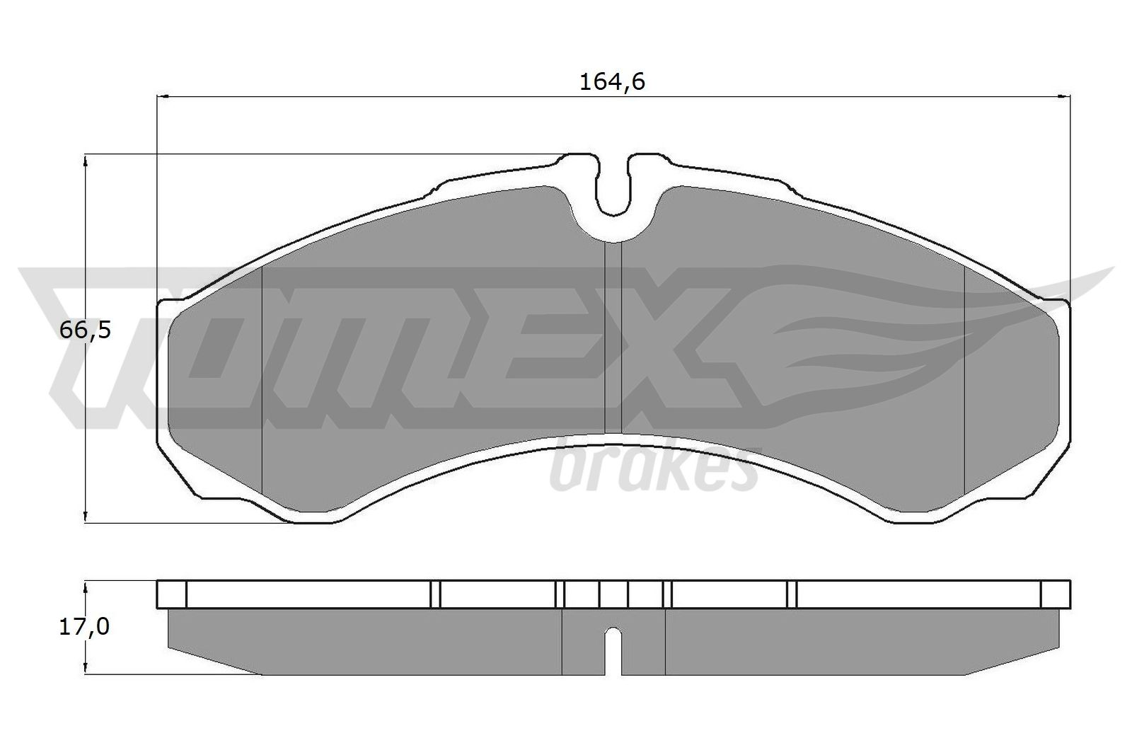 Sada brzdových platničiek kotúčovej brzdy TOMEX Brakes